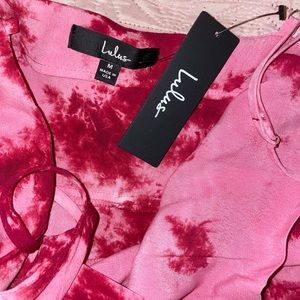 Cowl neck mini slip dress